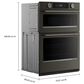 KitchenAid 2-Piece Kitchen Package with Black Ore 30" Smart Combination Wall Oven and Stainless Steel 30" Gas Cooktop, , large