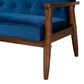 Baxton Studio Sorrento Stationary Sofa in Navy Blue Velvet, , large