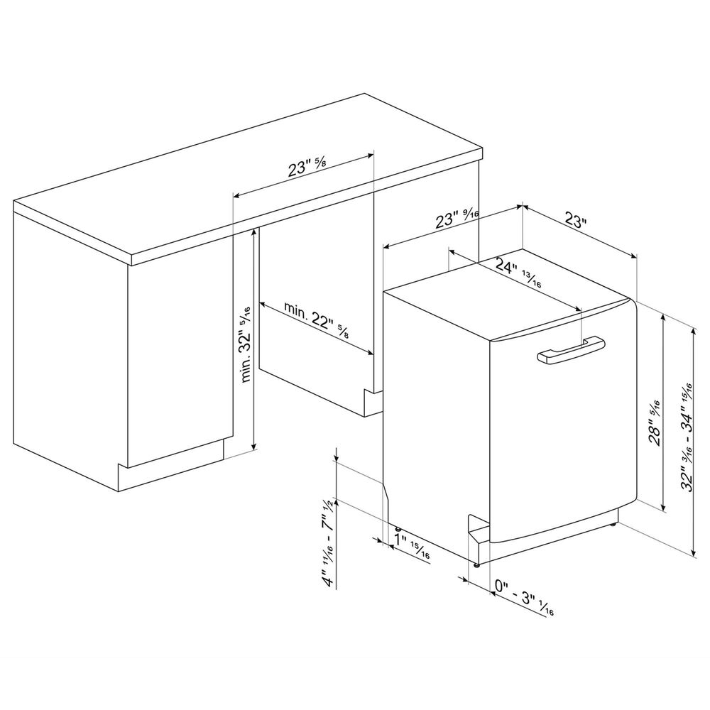 SMEG Retro-Style 24" Built-In Dishwasher in Red, , large
