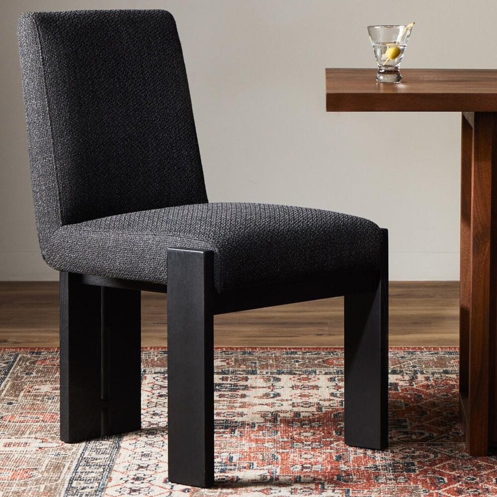 Four Hands Roxy Dining Side Chair in Brushed Ebony Oak, , large
