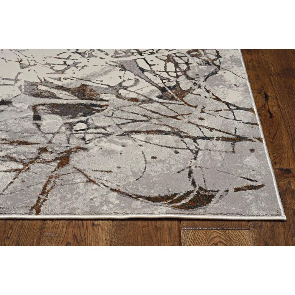 Kas Oriental Rugs Inspire Escape 2&#39;2&quot; x 6&#39;11&quot; Ivory and Grey Runner, , large
