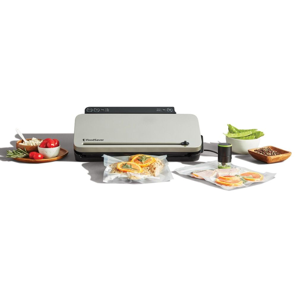FoodSaver Premier Multi-Use Vacuum Sealing System with Food Preservation in Stainless Steel and Black, , large
