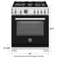 Bertazzoni Professional 4.6 Cu.Ft. Dual Fuel Range in Nero Matt, , large
