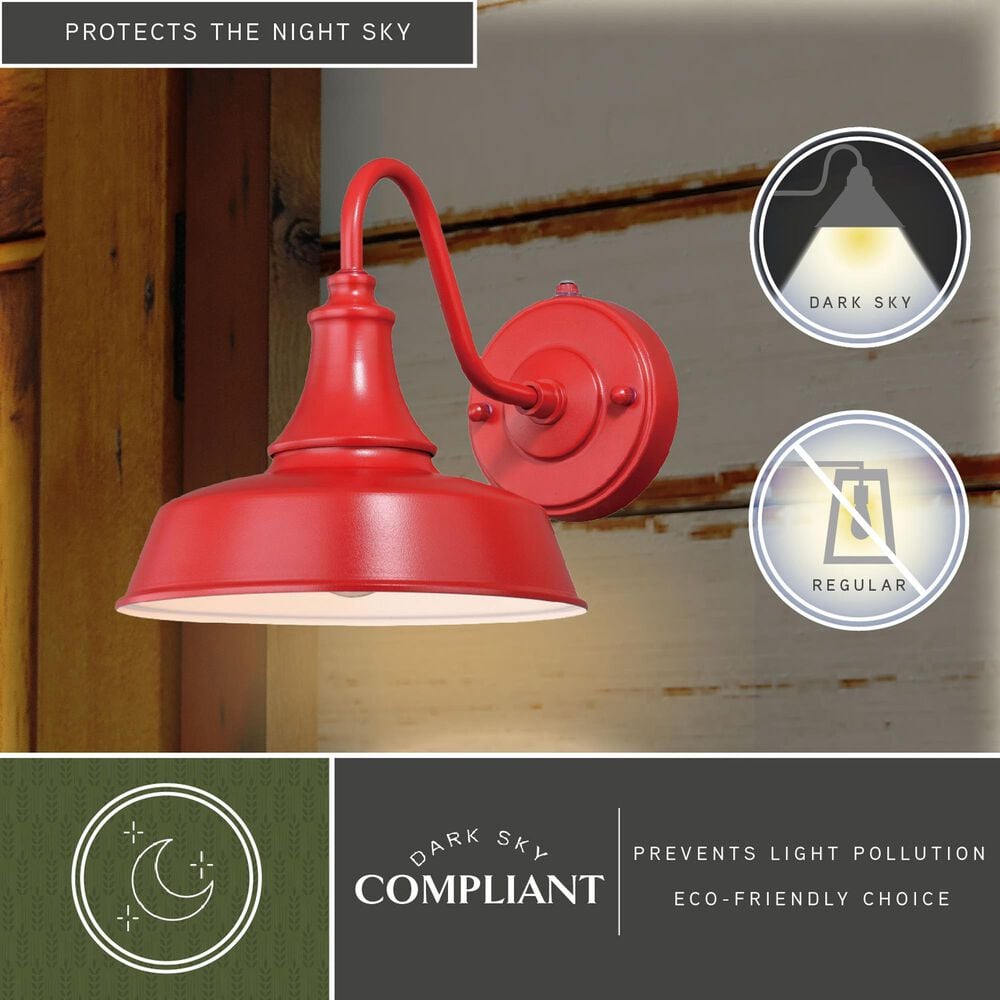 Vaxcel Dorado 9" 1-Light Outdoor Wall Sconce in Red, , large