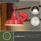 Vaxcel Dorado 9" 1-Light Outdoor Wall Sconce in Red, , large