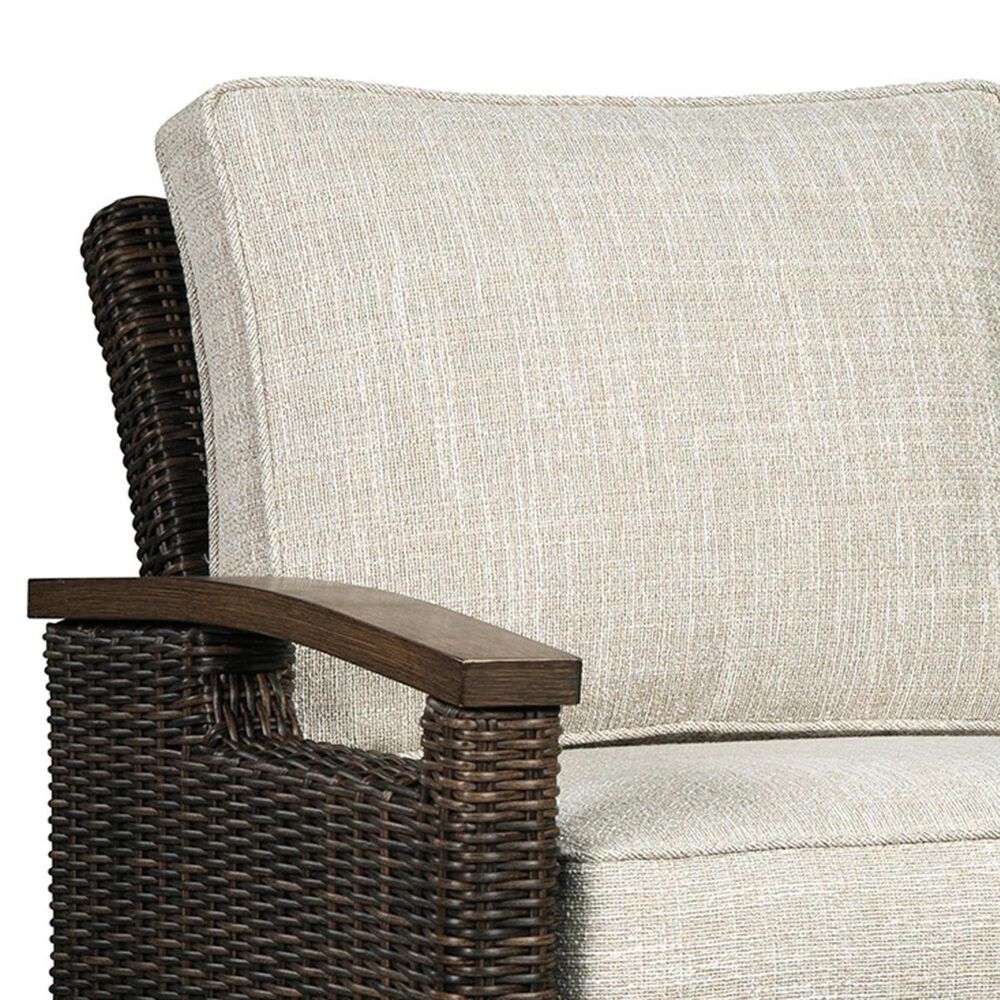 Ashley Paradise Trail Swivel Lounge Chair in Medium Brown (Set of 2), , large