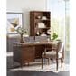 Home Trends & Design Santa Cruz 3-Shelf Bookcase in Walnut and Antique Gold, , large