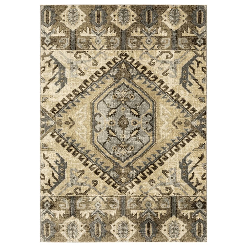 Oriental Weavers Florence Chester 5090D 6"7" x 9"6" Beige Area Rug, , large