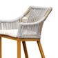 Hearth and Haven Outdoor Barstool with Square Backrest in Beige (Set of 2), , large