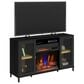 Fabio Flames Nathan 54" Electric Fireplace TV Stand in Black, , large