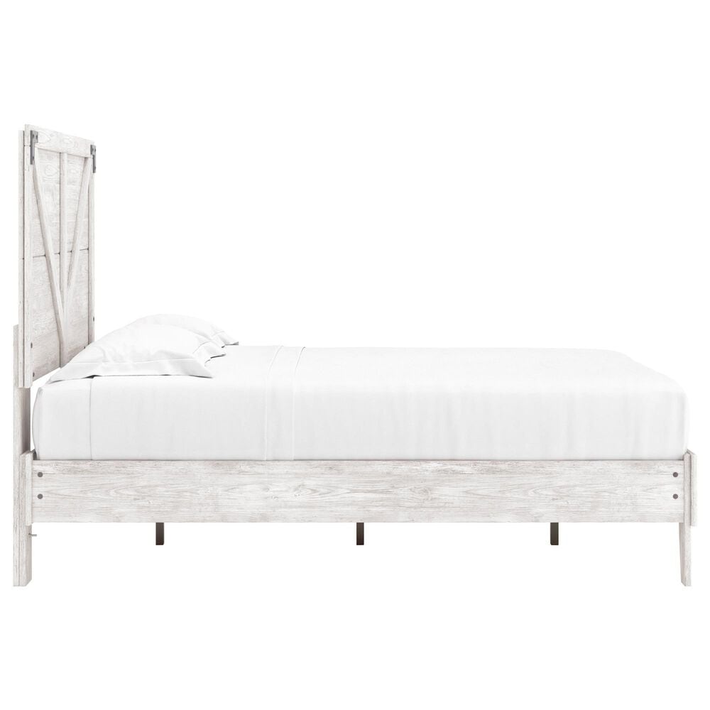 Ashley Shawburn 2-Piece Full Panel Bed Set in White and Dark Charcoal, , large