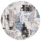 Safavieh Craft CFT820F 5"3" Round Grey and Blue Area Rug, , large