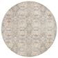 Amber Lewis x Loloi Zuma 3" Round Silver and Multicolor Area Rug, , large