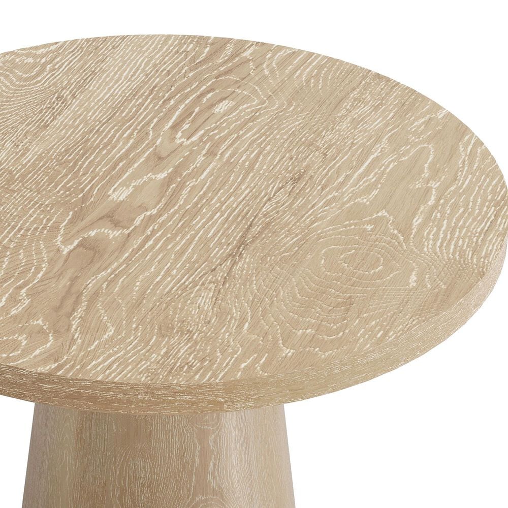Furniture of America Halewood Round End Table in Oak, , large