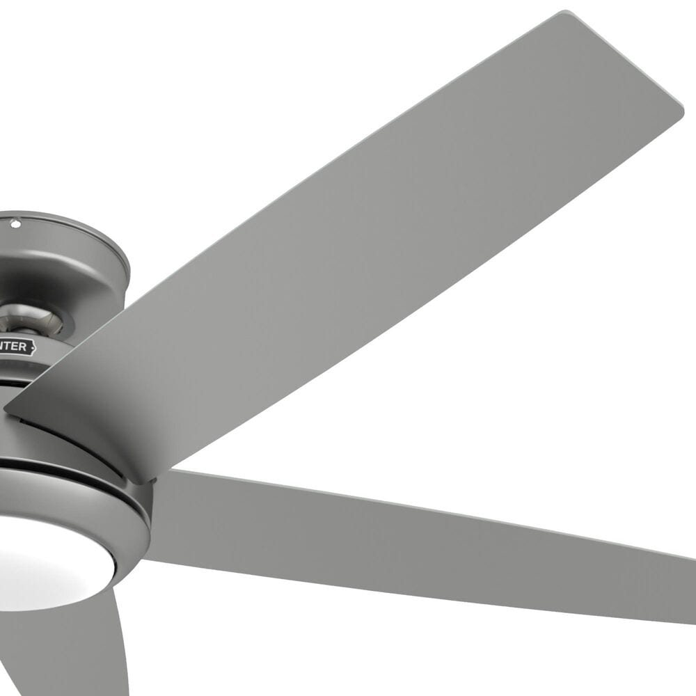 Hunter Zayden 52&quot; Ceiling Fan with LED Light in Matte Silver, , large