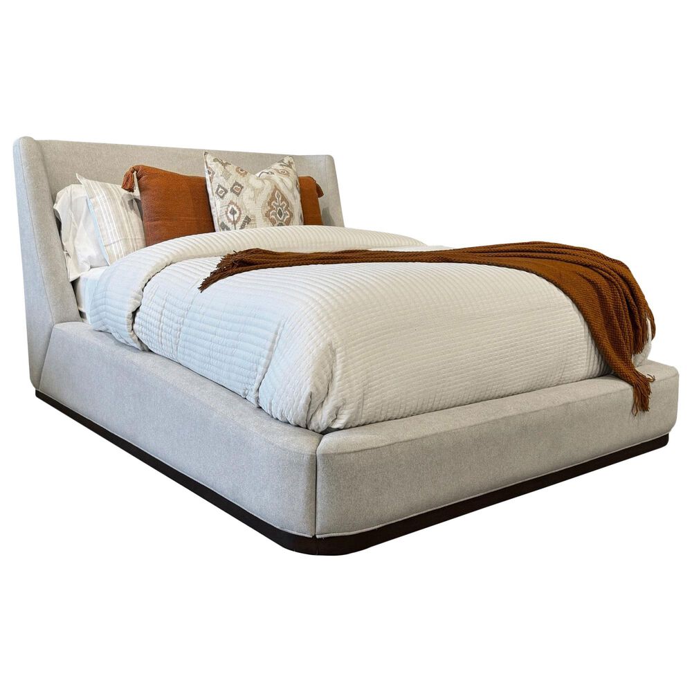 Simeon Collection Sofia Queen Upholstered Bed in Blanched Almond, , large