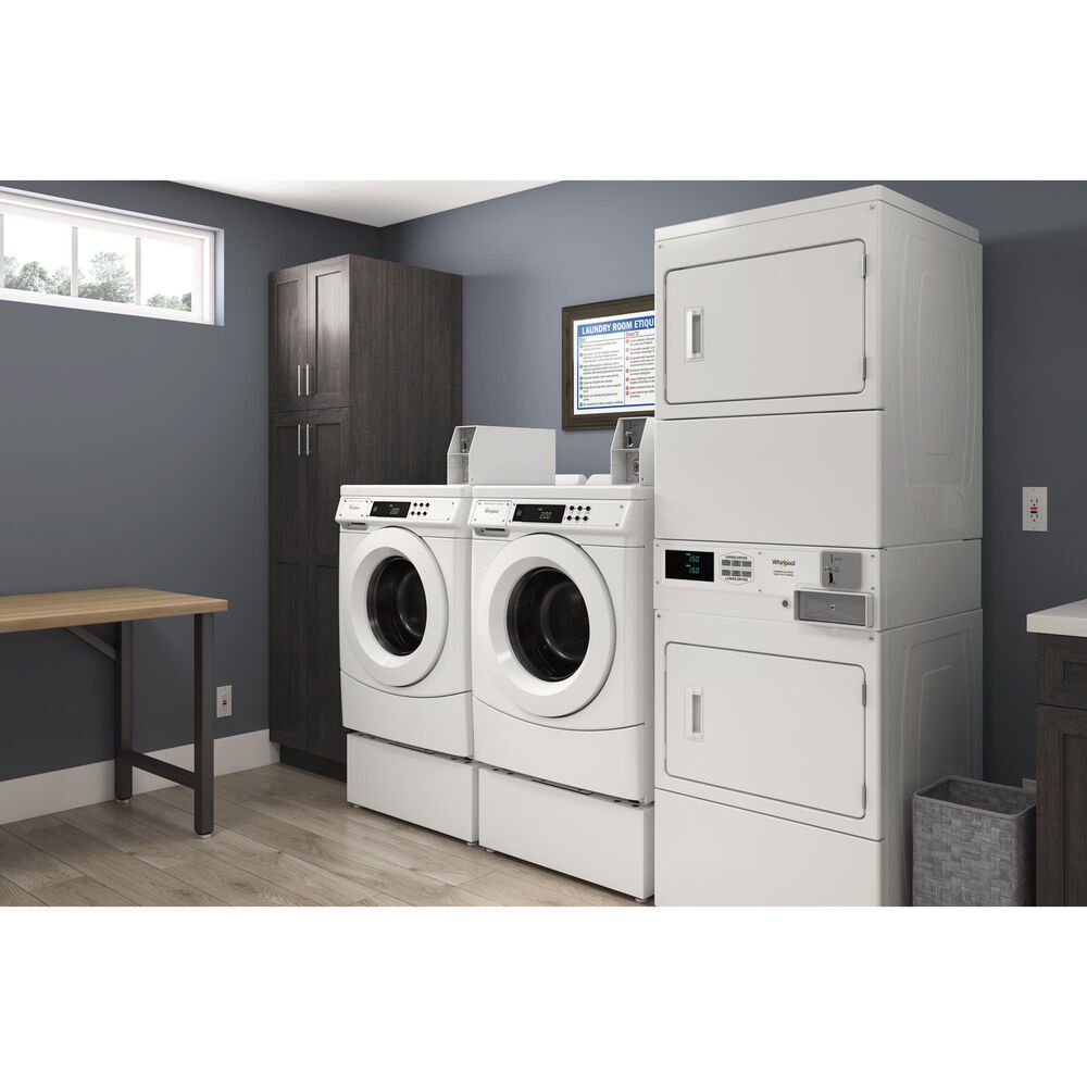 Whirlpool 3.1 Cu. Ft. Front Load Washer with Factory-Installed Coin Drop in White, , large
