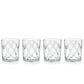 True Brands Scotch Diamond Cut Tumbler Glasses in Clear (Set of 4), , large