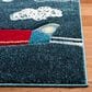 Safavieh Carousel CRK167 2"3" x 6" Navy and Ivory Kids Runner, , large