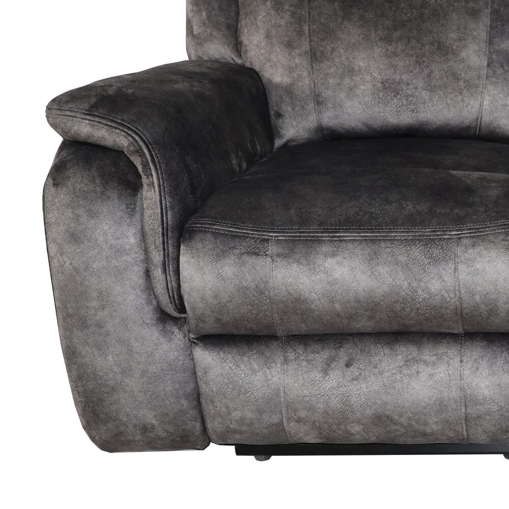 New Heritage Design Park City Manual Reclining Loveseat in Slate, , large