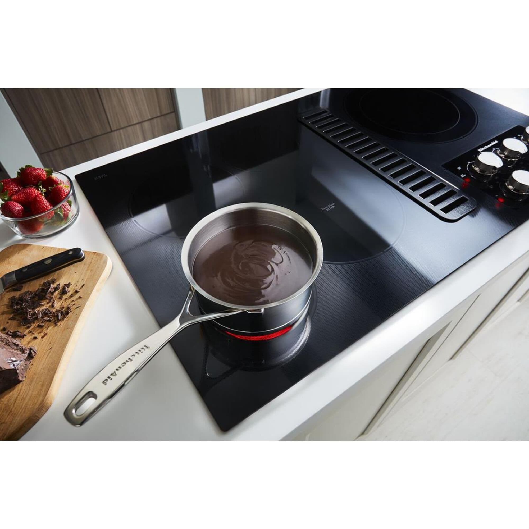 36 electric shop cooktop with downdraft