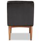 Baxton Studio Daymond Side Chair with Dark Brown Faux Leather in Walnut Brown, , large