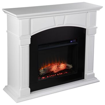 Southern Enterprises Altonette Electric Fireplace in White/Black, , large