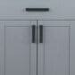 Lexora Home Ziva 48" Single Bathroom Vanity in Dark Grey with 2 cm White Quartz Top and Rectangular Sink, , large