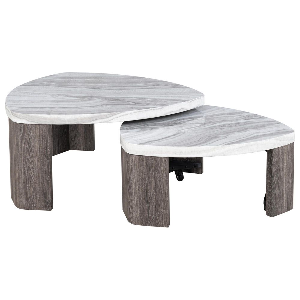 Furniture of America Elric Nesting Coffee Table in Gray, , large