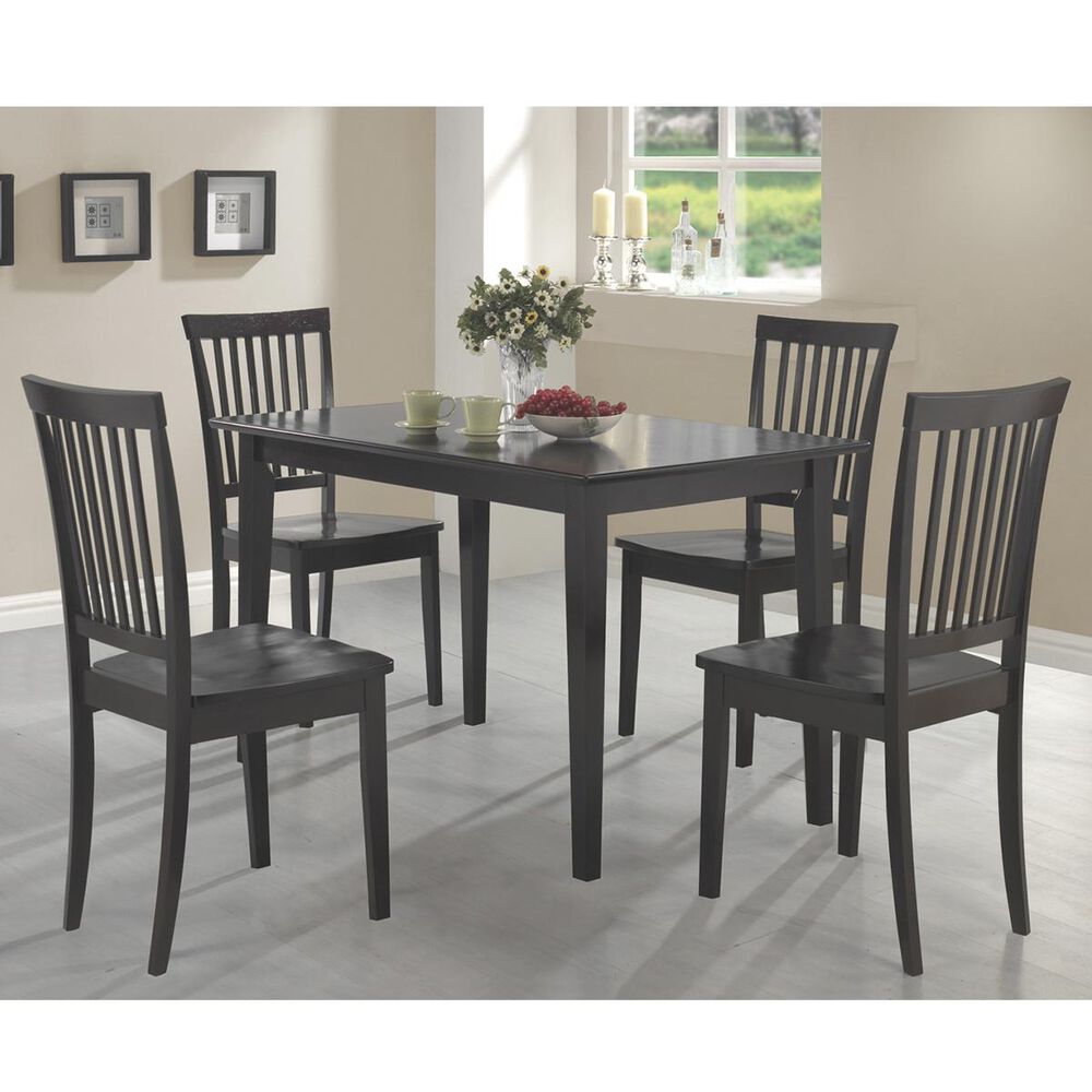 Living Essentials Oakdale 5-Piece Dining Set in Rich Cappuccino, , large