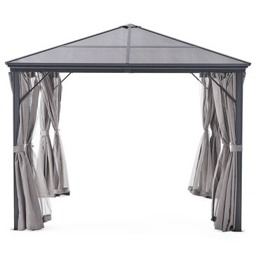 Noble House 10" Gray Patio Gazebo with Black Base, , large
