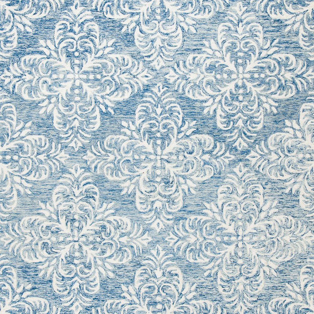 Safavieh Micro-Loop MLP515M 4' x 6' Blue and Ivory Area Rug, , large