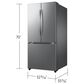 Samsung Bespoke AI 24.5 Cu. Ft. French Door Refrigerator in Fingerprint Resistant Stainless Steel, , large