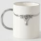 Pampa Bay Longhorns Mug in White and Silver, , large