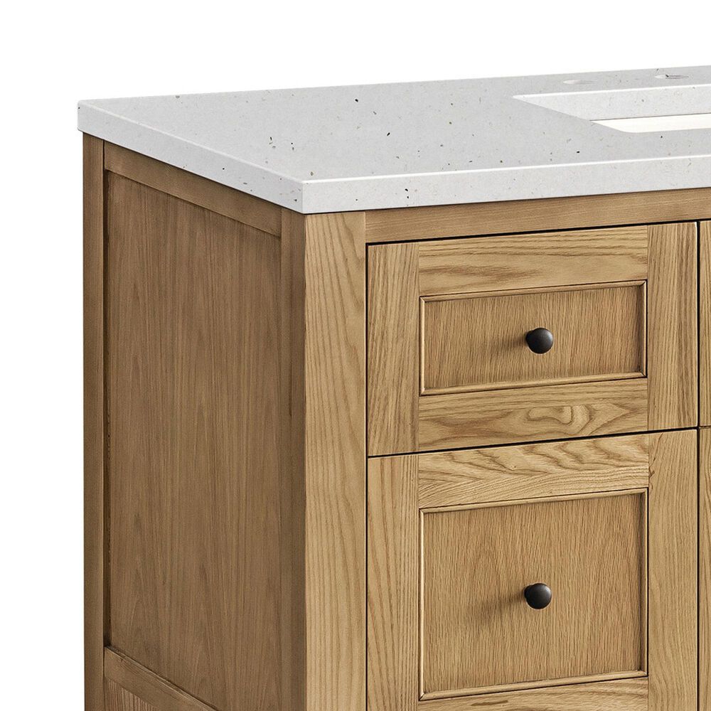 James Martin Vanities Breckenridge 48&quot; Single Bathroom Vanity in Light Natural Oak with 3 cm Lime Delight Quartz Top and Rectangular Sink, , large