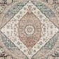 Surya Carlisle Oriental 5"3" Round Light Sage, Pale Blue, Dusty Pink, Cream, Light Gray and Medium Brown Area Rug, , large