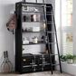 Furniture of America Katz 5 Shelves Bookcase with Ladder in Black/Dark Oak, , large