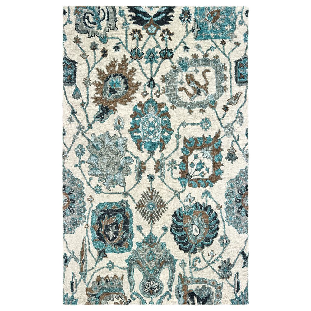 Oriental Weavers Zahra 75503 10" x 13" Ivory and Blue Area Rug, , large