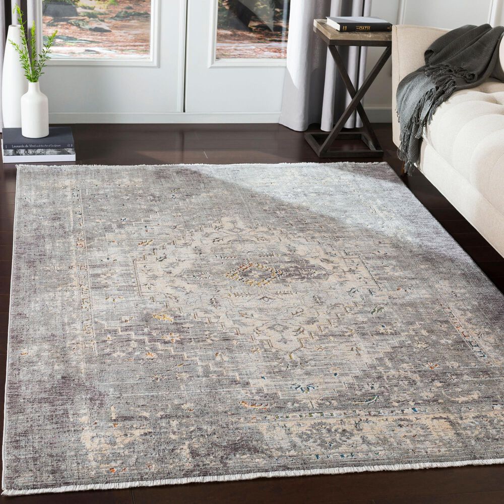 Surya Presidential PDT-2311 Dusty Sage, Gray, Charcoal, Ivory, Wheat, Ice Blue, Blue, Light Olive, Saffron and Orange 11&#39;6&quot; x 15&#39;6&quot; Area Rug, , large