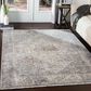 Surya Presidential PDT-2311 Dusty Sage, Gray, Charcoal, Ivory, Wheat, Ice Blue, Blue, Light Olive, Saffron and Orange 11"6" x 15"6" Area Rug, , large