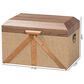 Baxton Studio Kande Storage Trunk with Hinged Top in Light Brown, Walnut and Bronze, , large