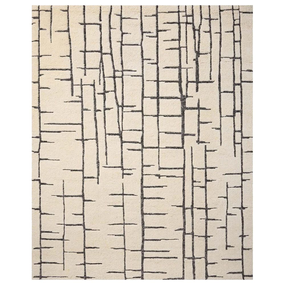 Loloi Octavia 2"9" x 8" Ivory and Charcoal Runner, , large