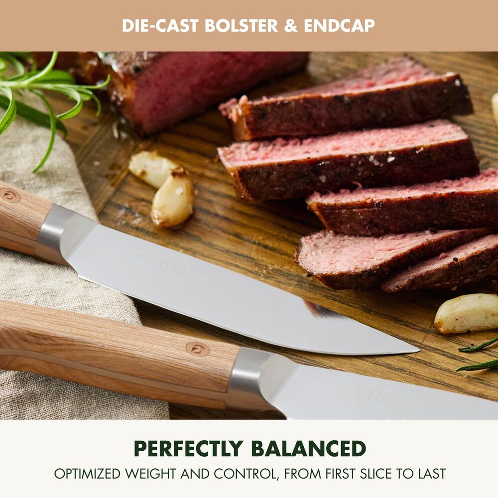 Green Pan Elite Cutlery 8-Piece Steak Knife Set in Light Pakka, , large
