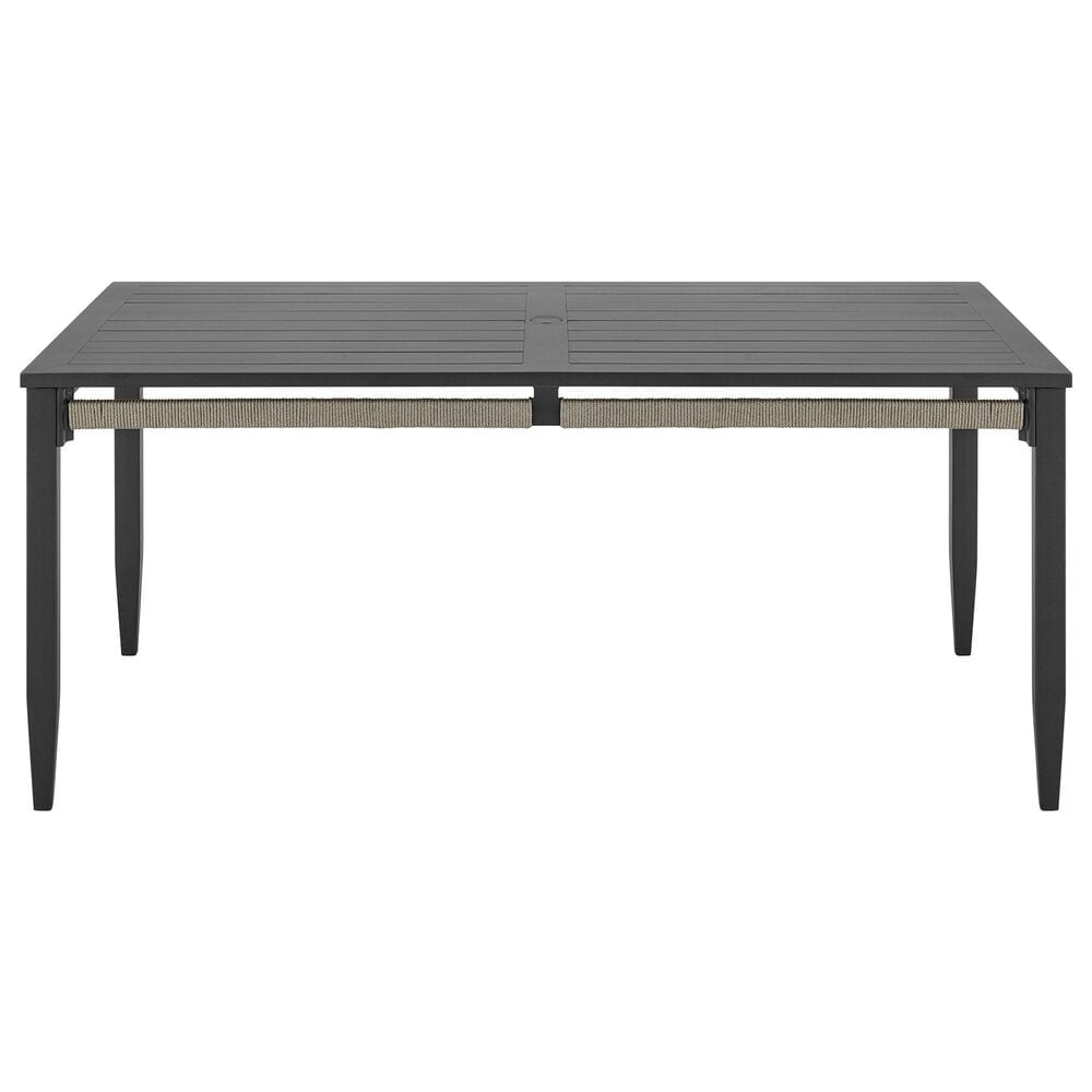 Blue River Zella Outdoor Rectangular Dining Table in Charcoal and Light Gray - Table Only, , large