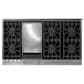 Viking Range 48" Freestanding Sealed Dual Fuel Convection Range in Damascus Gray, , large