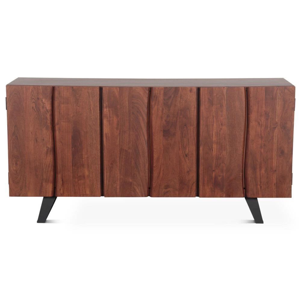 Home Trends &amp; Design Organic Forge 68" Sideboard in Raw Walnut, , large