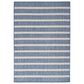 Nourison Positano POS03 Navy and Ivory 6" x 9" Indoor/Outdoor Area Rug, , large