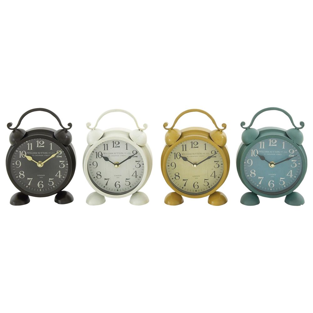 Maple and Jade 9" x 6" Table Clock in Black (Set of 4), , large
