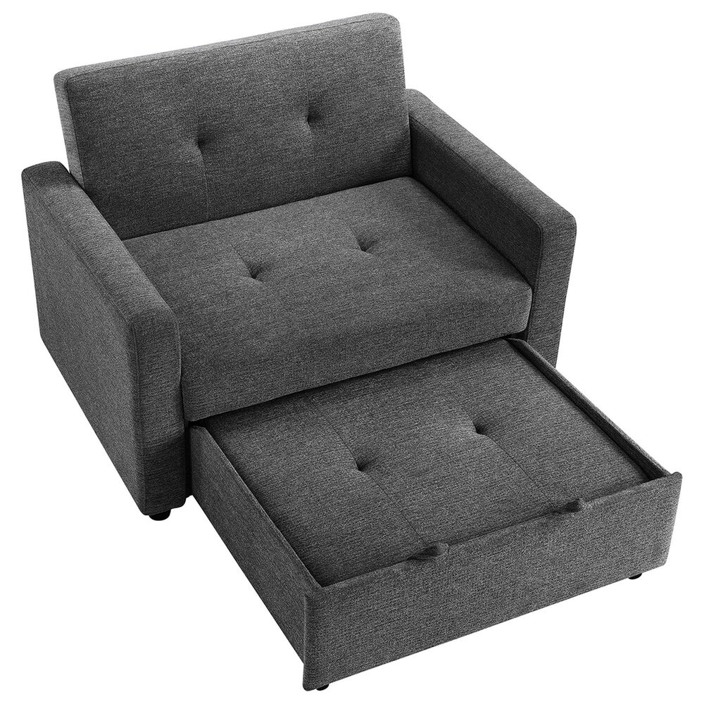 Steve Silver Convertible Sleeper Chair in Gray, , large