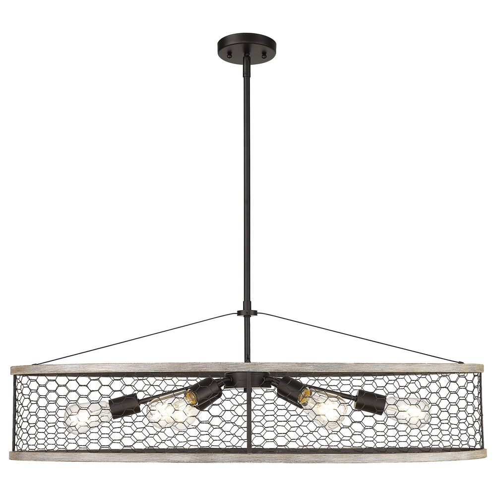 Golden Lighting Bailey Linear Pendant in Matte Black, , large